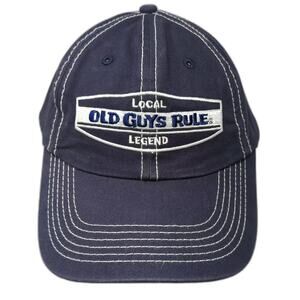 Old Guys Rule Baseball Cap Blue One Size Slideback Local Legend Embroidered Hat